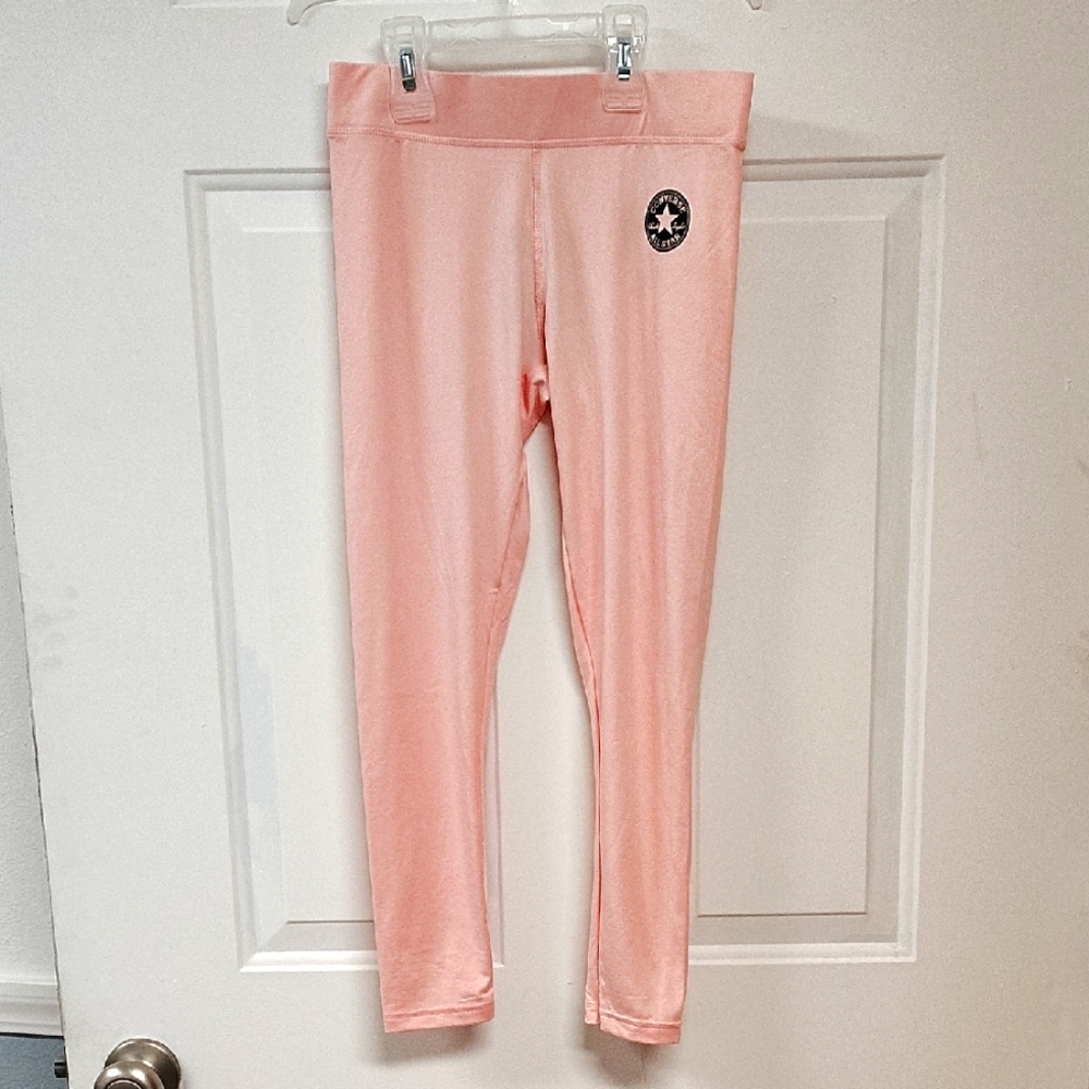 Converse girls pink leggings size XL NWT